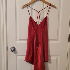 Red baby doll slip dress, size small